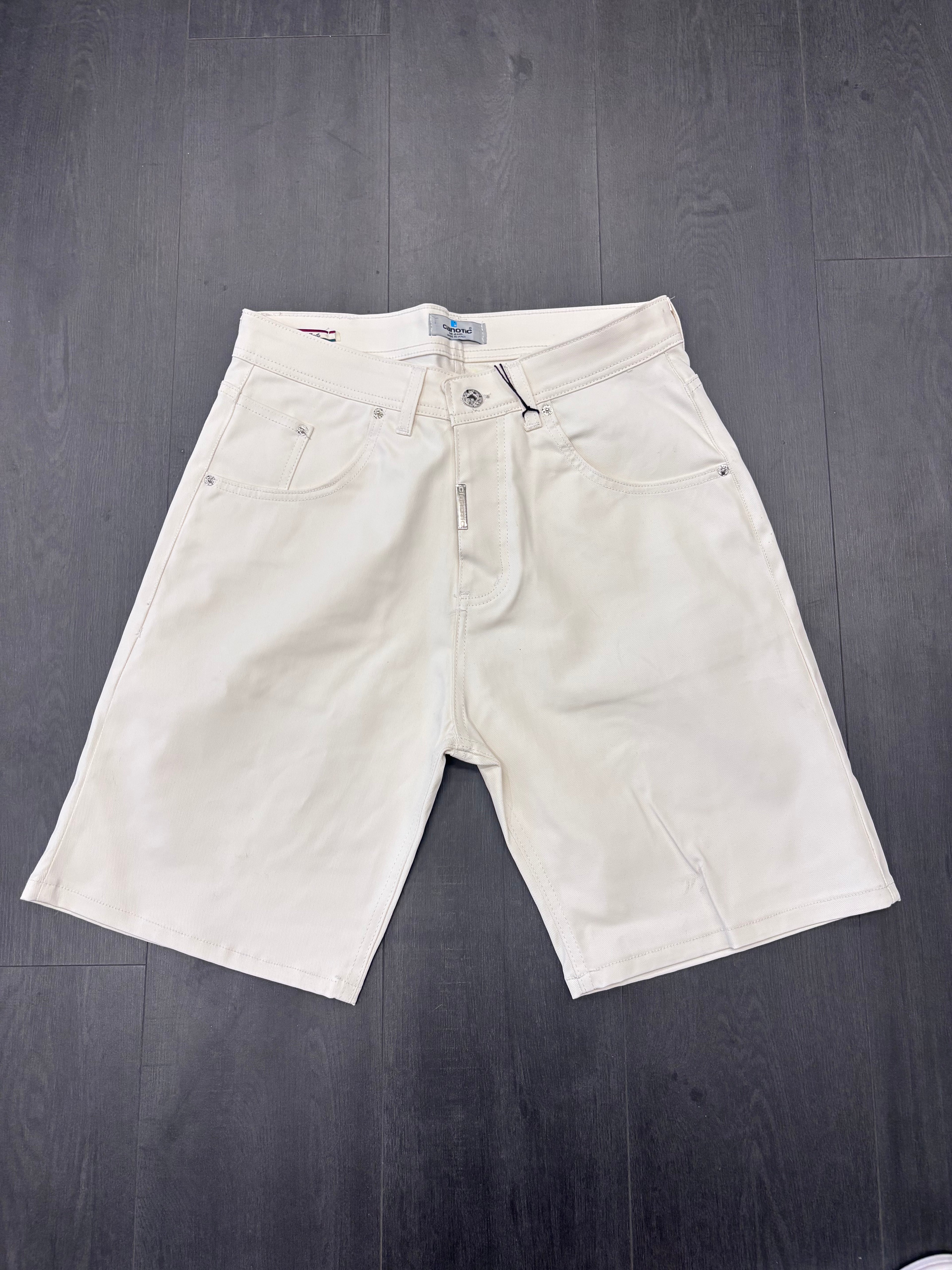 BERMUDA Ragazzo SPALMATO WHITE/BLACK